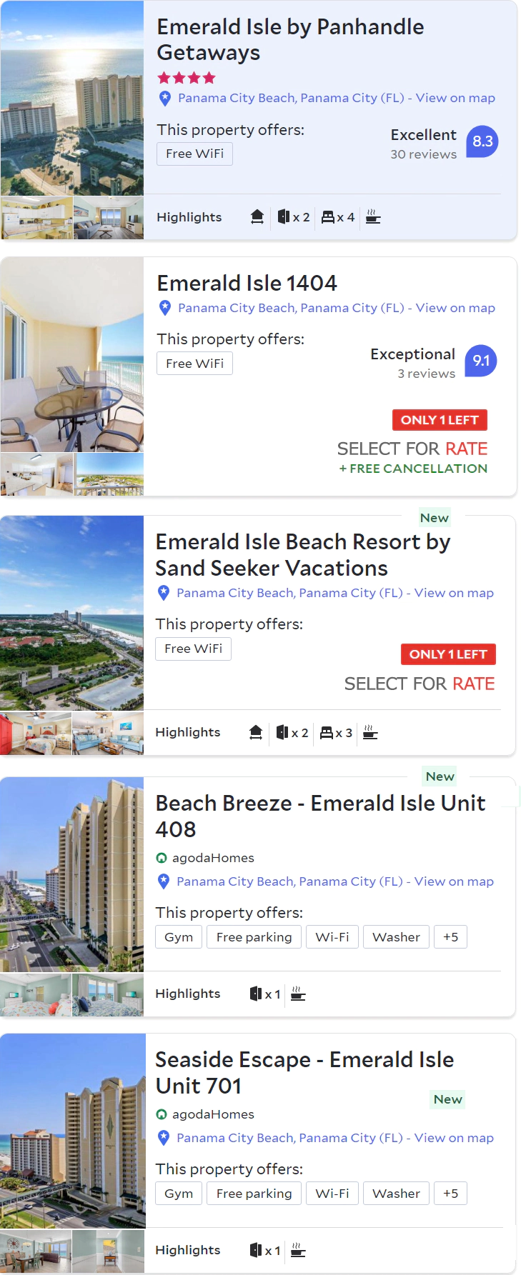 The Emerald Isle Resort Panama City Beach Florida